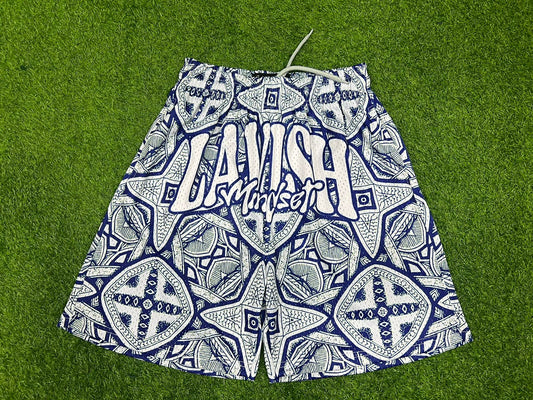 WHITE & BLUE "MESH SHORTS"